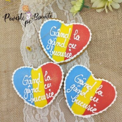 Mărturie din turtă dulce cu mesaj - Gând la gând cu bucurie