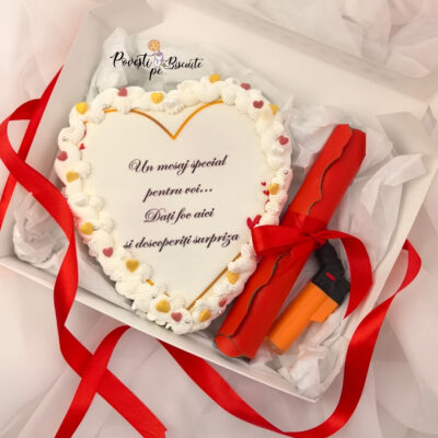 Cadou din turta dulce Vreti sa fiti nasii nostri? Big Burn Cookie