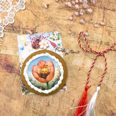 Turta dulce Martisor cu ravas - Albinuta