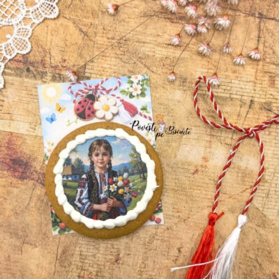 Turta dulce Martisor cu ravas - Fetita