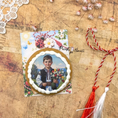Turta dulce Martisor cu ravas - Baietel