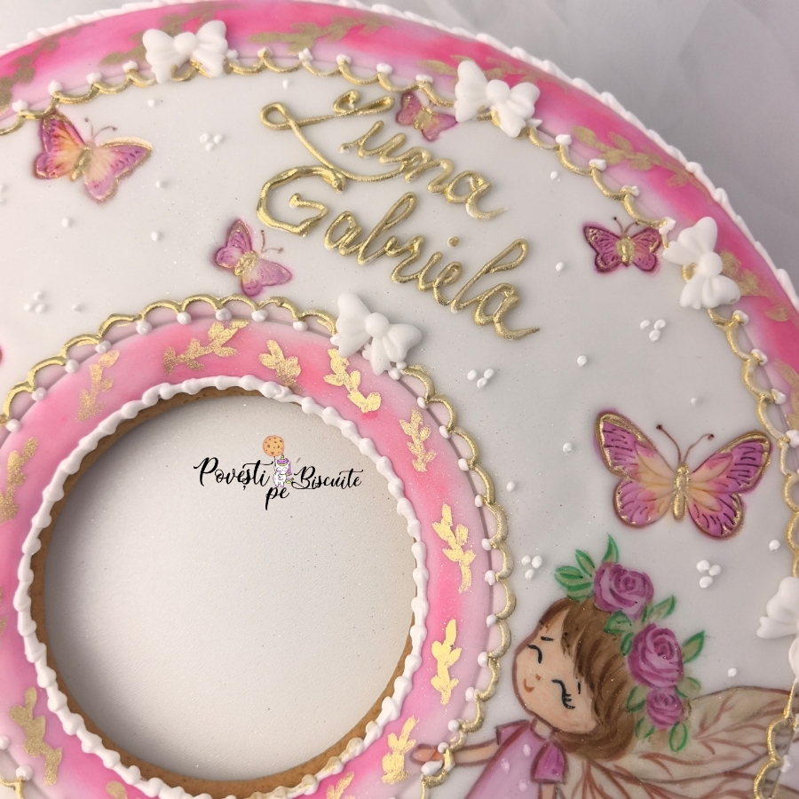 Colac din turta dulce pentru prima aniversare 30cm - imagine 2