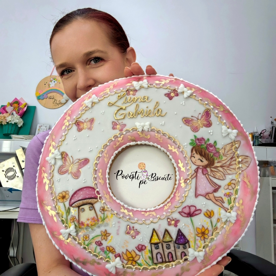 Colac din turta dulce pentru prima aniversare 30cm - imagine 5